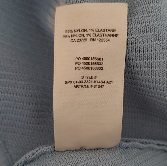 Aritzia Babaton Size M Light Blue Sculpt Knit Racer Cropped Tank - Picture 5 of 7